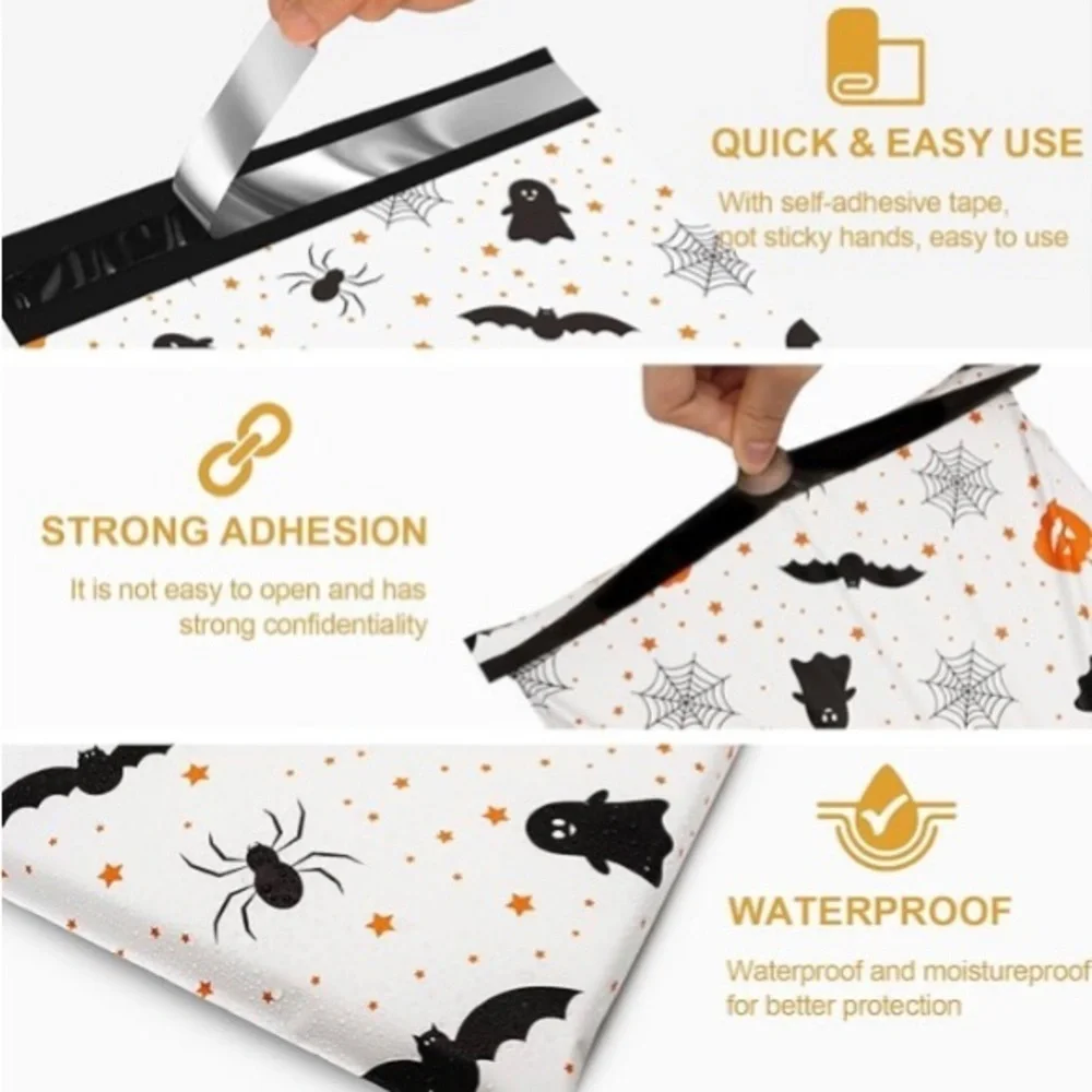 10 Count Polymailer Size Variety Bundle - HALLOWEEN (5/6x9 + 5/10x13)